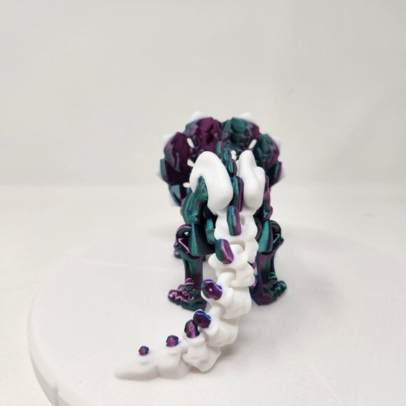 3D Printed Flexi Factory Articulated Triceratops Dinosaur Skeleton 8" x 3.75 - Picture 4 of 8